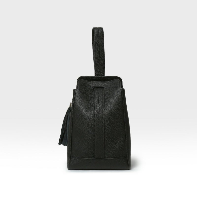 ミニバッグの正面（ブラック×シルバー）